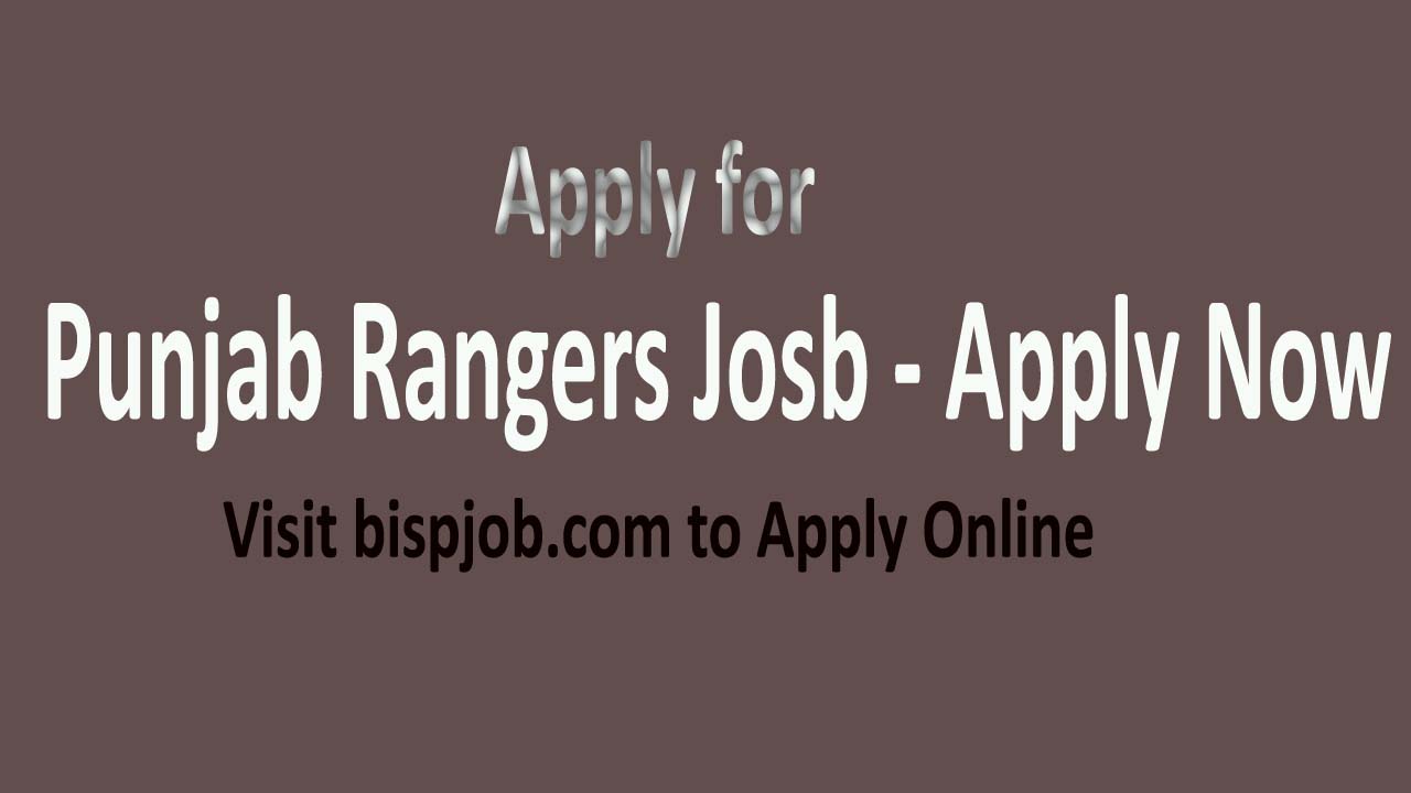 Latest Punjab Ranger Jobs 2024 - Apply now